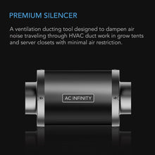Load image into Gallery viewer, 15-Inch High-Quality Duct Muffler – 4" Noise Reduction for Quiet Ventilation