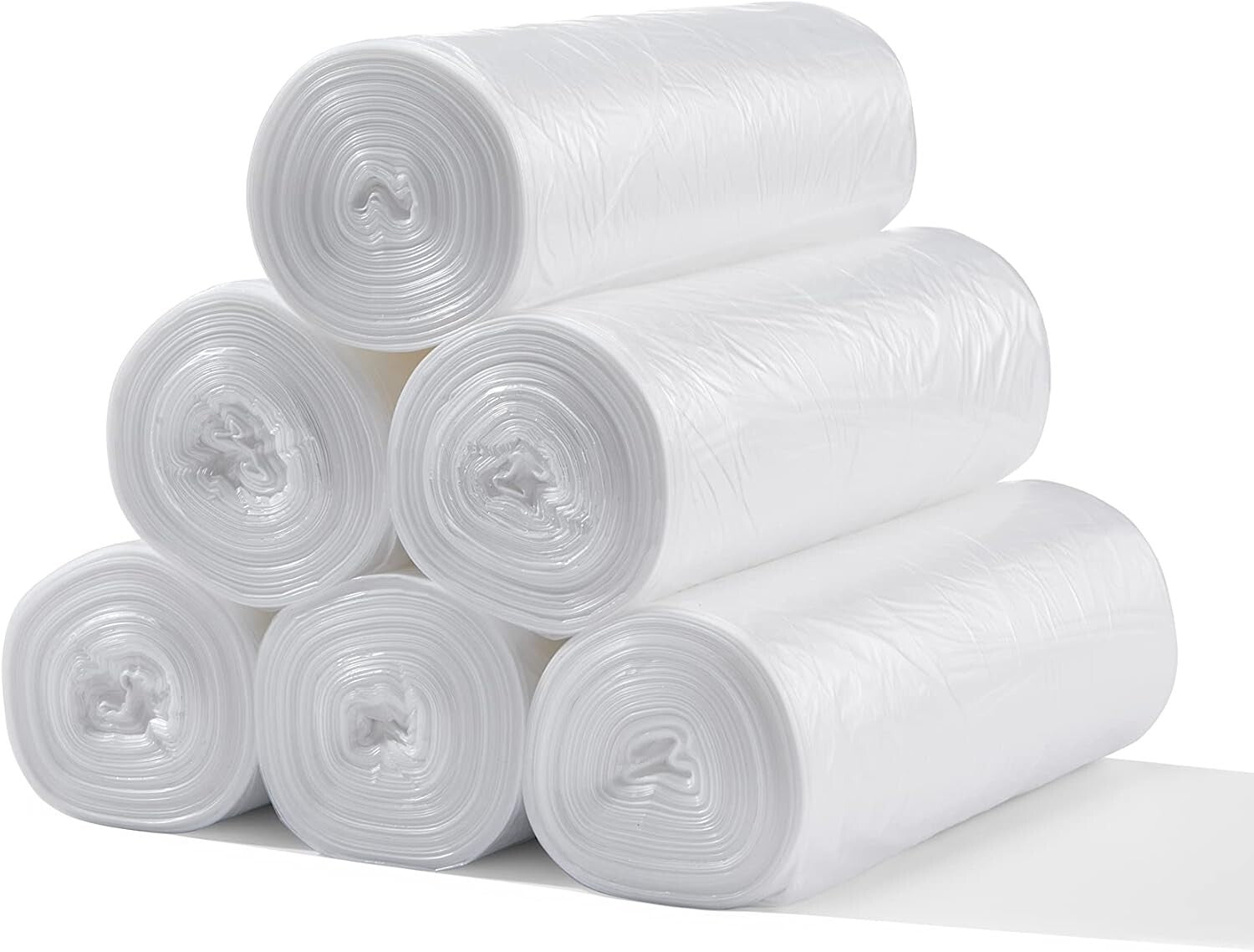 Bulk 20-30 Gallon Clear Trash Bags - 500 High Density & Leak-Proof Liners