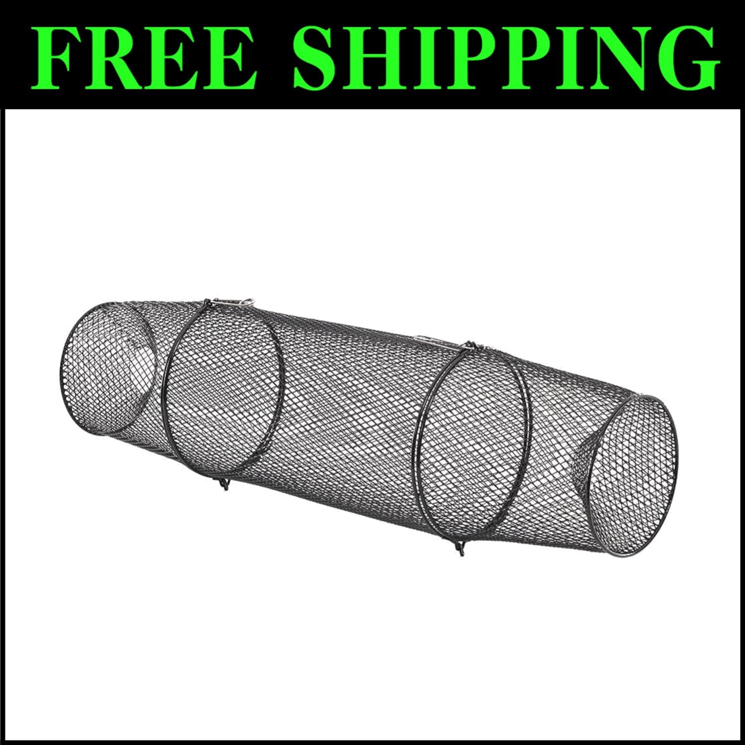 Enhanced Crawfish Trap - Extra Long Torpedo Design with Steel Mesh Construction