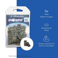 Load image into Gallery viewer, Versatile Crimping Copper Sleeves, 1.9mm ID, Ideal for Mono and Wire Leaders