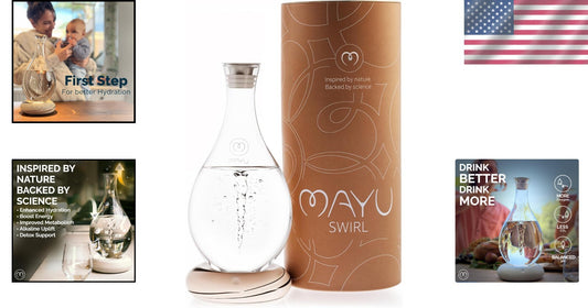 Stylish Handblown Carafe with Vortex Technology - Perfect for Home and Office