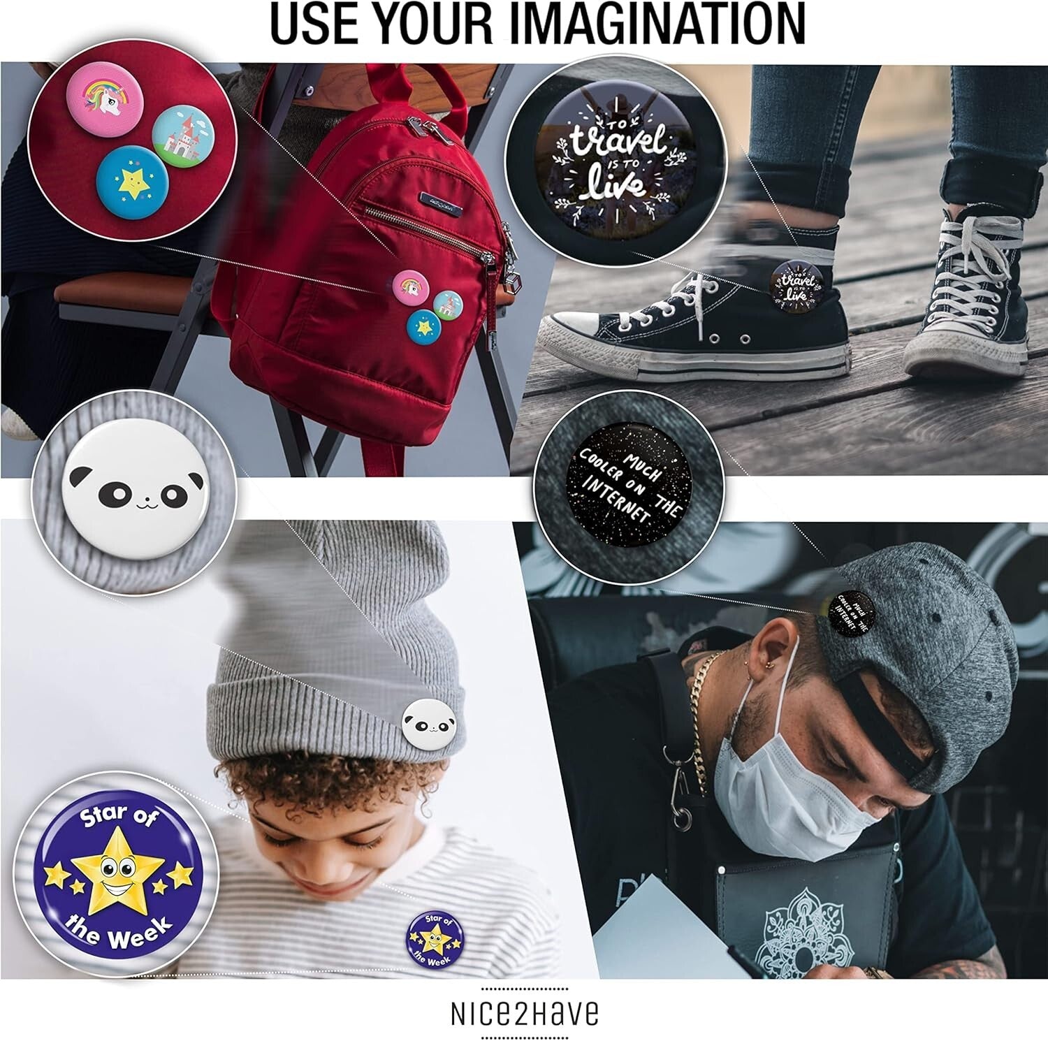 Versatile Button Maker Machine - Create 500 Custom Pins, Keychains & Gift Items