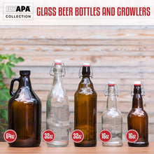 Load image into Gallery viewer, Heavy-Duty 16 oz Clear Swing Top Glass Bottles - Ideal for DIY Brewing Projects