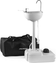 Load image into Gallery viewer, Portable Camping Sink with Soap Dispenser &amp; Foot Pump – 17L Hygiene Station