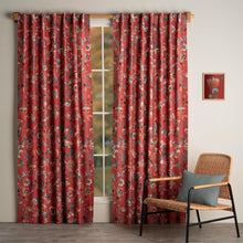 Load image into Gallery viewer, Stylish 108-Inch Light Filtering Cotton Drapes - Terracotta, Rod &amp; Loop Design