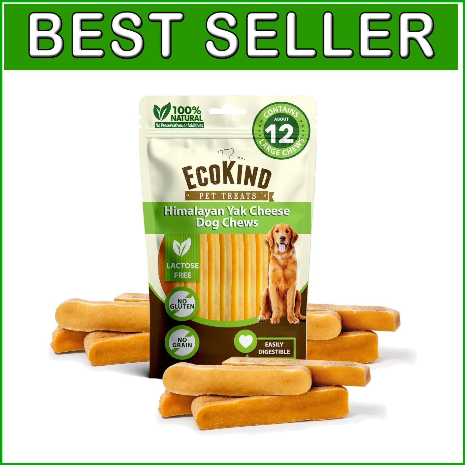 High Protein Yak Cheese Dog Chews – Ancient Recipe Treats for Aggressive Chewers