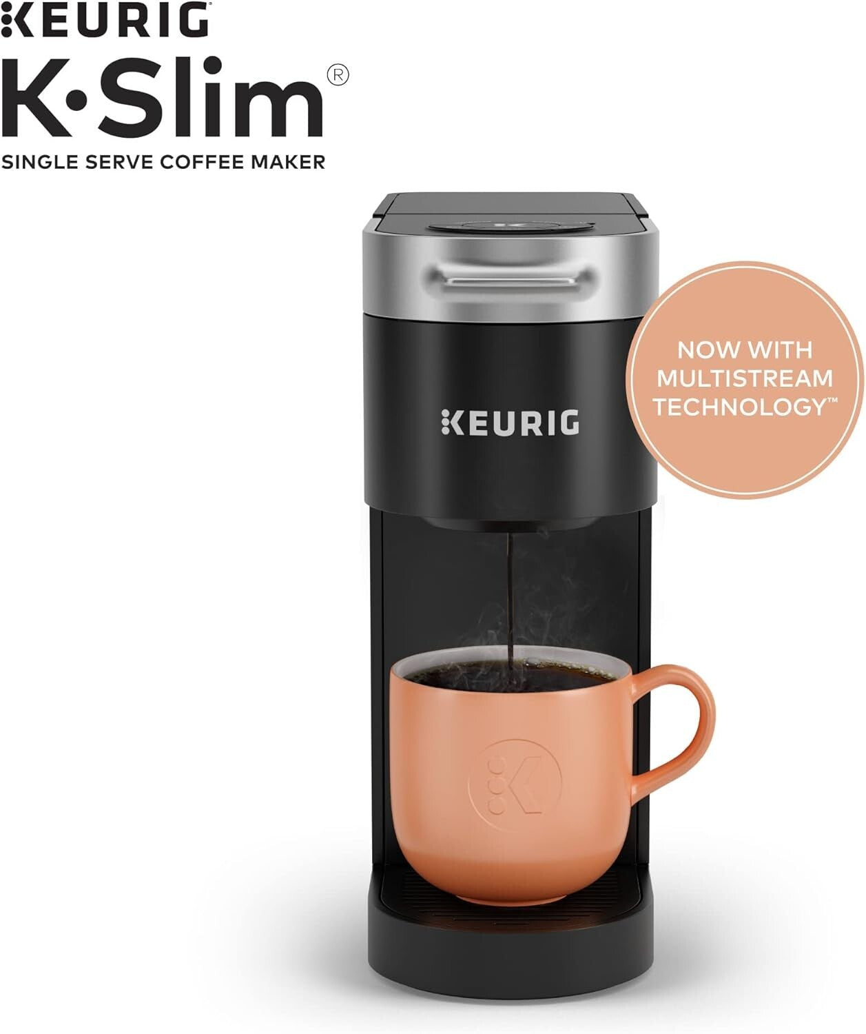 K-Slim 3 Size Coffee Maker - Automatic Brewing with Travel Mug Compatibility