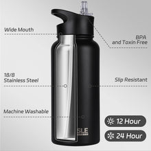 Load image into Gallery viewer, 32 oz Insulated Stainless Steel Water Bottle – Double Wall Sports Hydration