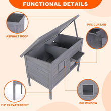 Load image into Gallery viewer, Heated Cat House - Cozy Shelter for Indoor &amp; Outdoor Cats in Grey, Large