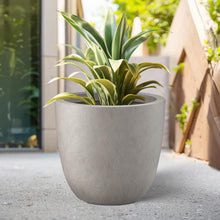 Load image into Gallery viewer, Large Stylish 18" Concrete Planter with Drainage - Perfect for Home &amp; Garden