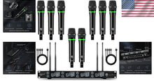 Load image into Gallery viewer, 8-Channel Rechargeable Wireless Microphone System for Professional Sound Quality