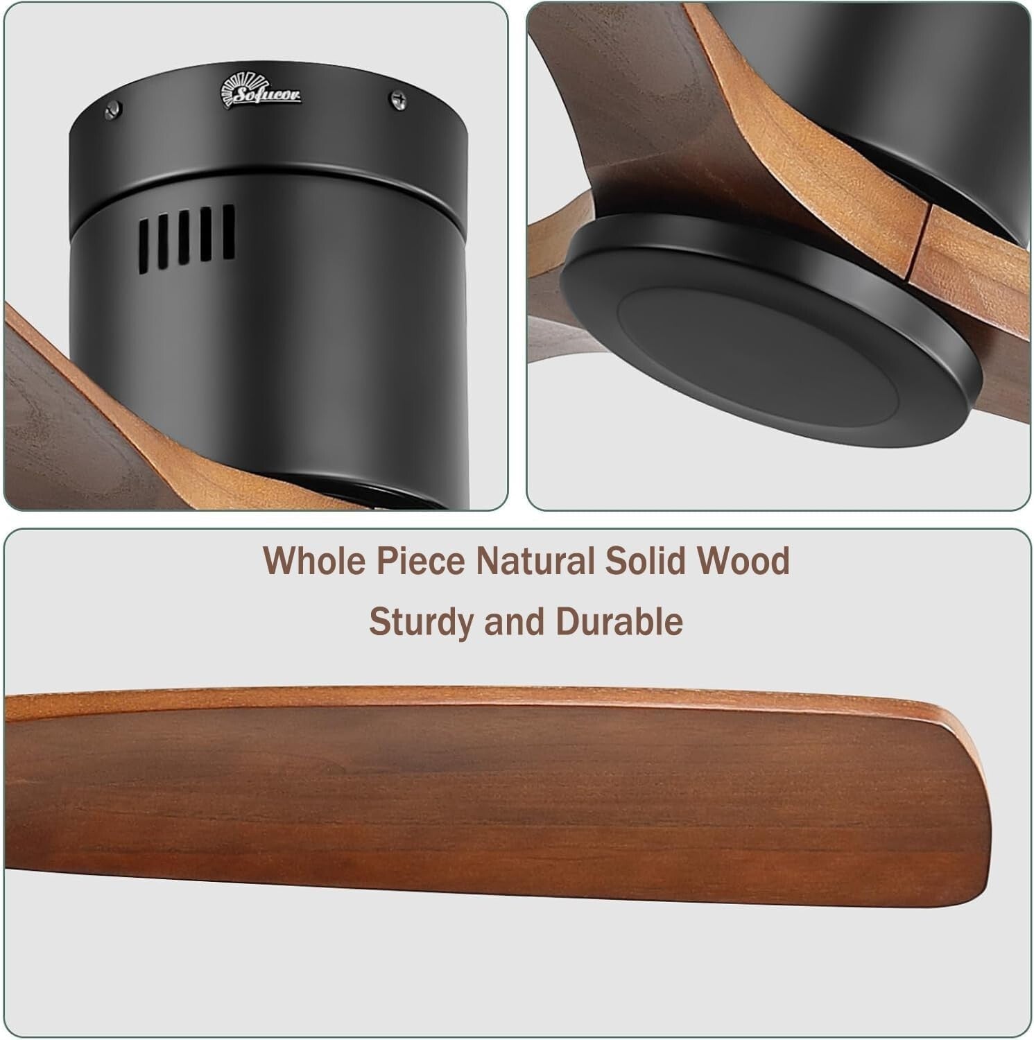 Reversible 52-Inch Ceiling Fan with Remote - Enhance Your Indoor/Outdoor Space