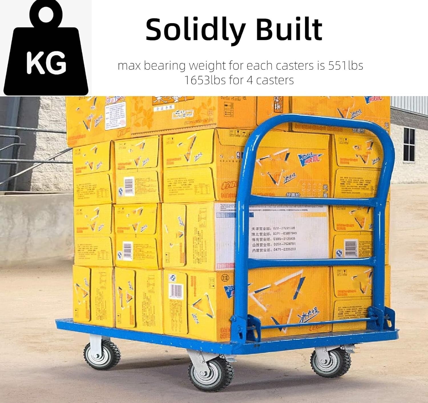 Durable 8 Inch Swivel Casters with 360° Ball Bearing - Locking & Non-Locking Set