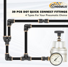 Load image into Gallery viewer, 39 PCS DOT Brass Air Line Quick Connect Fittings for Trucks &amp; Equipment Repair