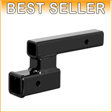 Load image into Gallery viewer, Carbon Steel 2-Inch Hitch Adapter - Adjusts 4-In for Trailer &amp; Vehicle Leveling