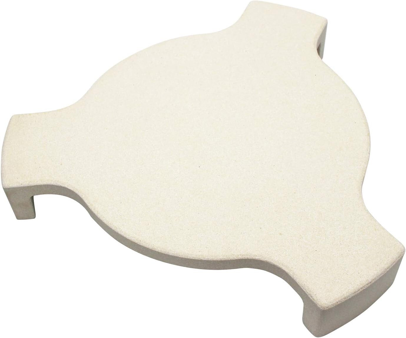 Premium 18” Ceramic Pizza Stone and Heat Deflector for Ideal Grilling Experience