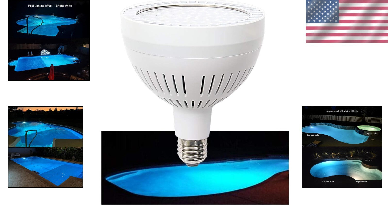 Energy-Efficient 65W LED Pool Light - 7000lm Ideal for Clear Water Illumination