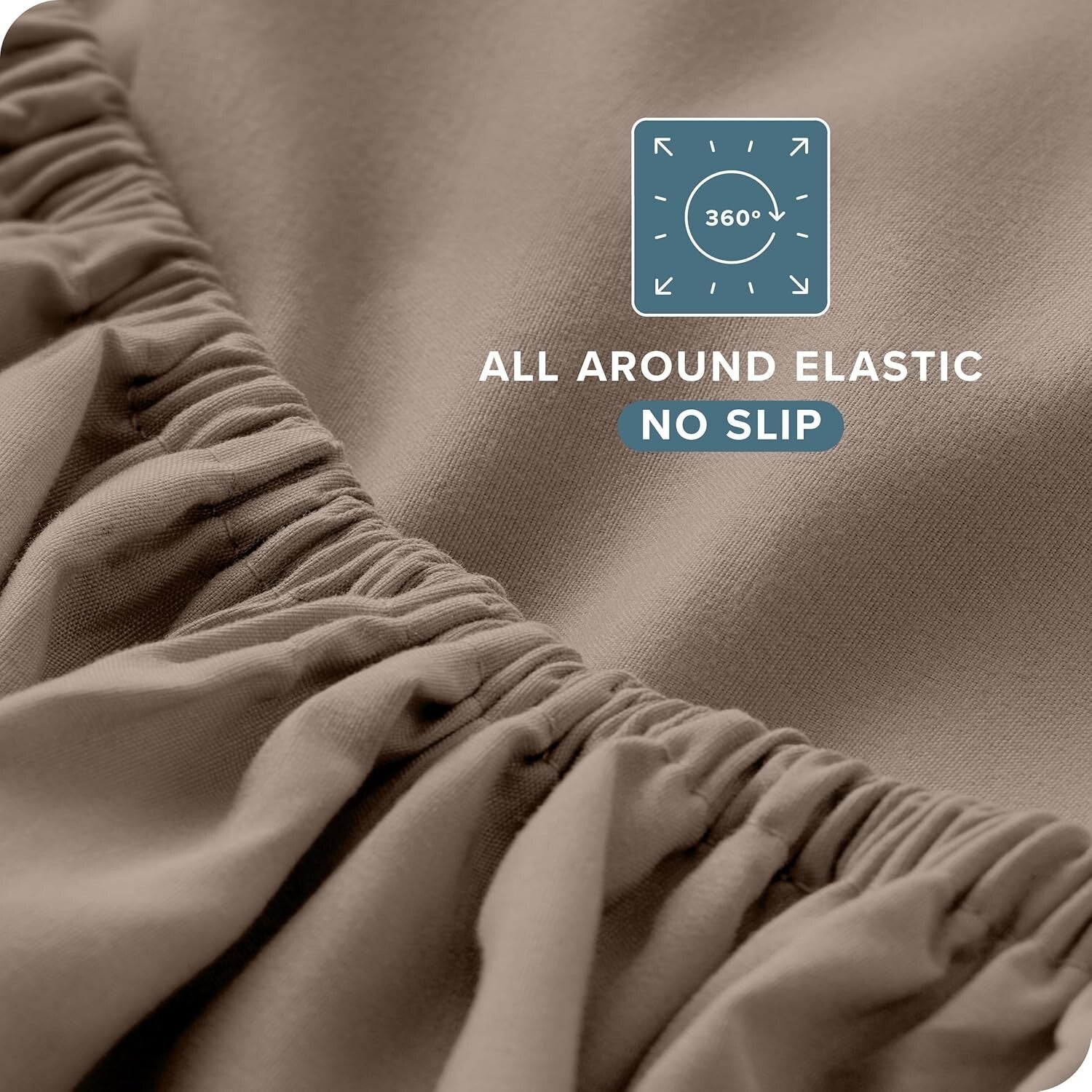 California King Sheet Set - Ultra-Soft 1800 Thread Count - Taupe Luxury Bedding