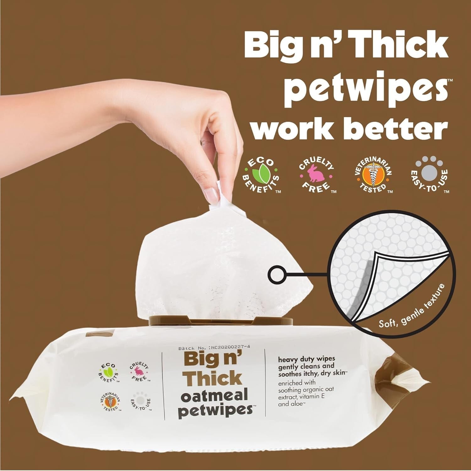 Gentle Organic Pet Wipes - 400 Count for Dogs & Cats, Perfect for Face and Ears