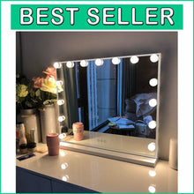 Load image into Gallery viewer, Elegant Dimmable Vanity Mirror with Touch Controls &amp; 10X Magnifying Feature