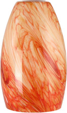 Load image into Gallery viewer, Artistic Hand-Blown Amber Red Lamp Shade - Flush Mount, 7.5''x4.7'' Perfect Fit