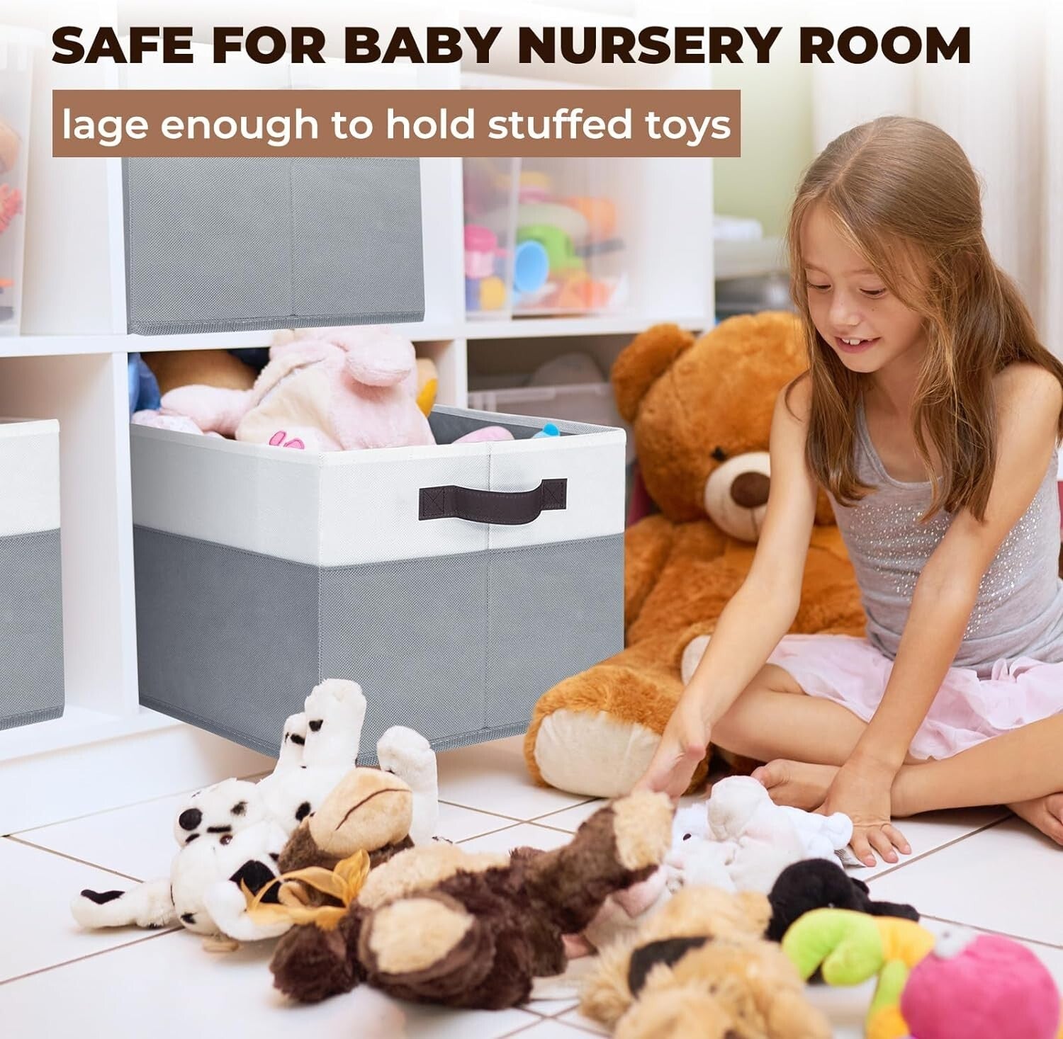 Elegant 6-Pack Extra Large Closet Storage Bins - Perfect for Organized Living