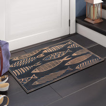 Load image into Gallery viewer, Elegant Nautical Fish Doormat - Low Maintenance Indoor/Outdoor 18"x30" Mat