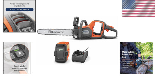 Battery-Powered Power Axe 350i Chainsaw: 25% More Power Boost Mode Included