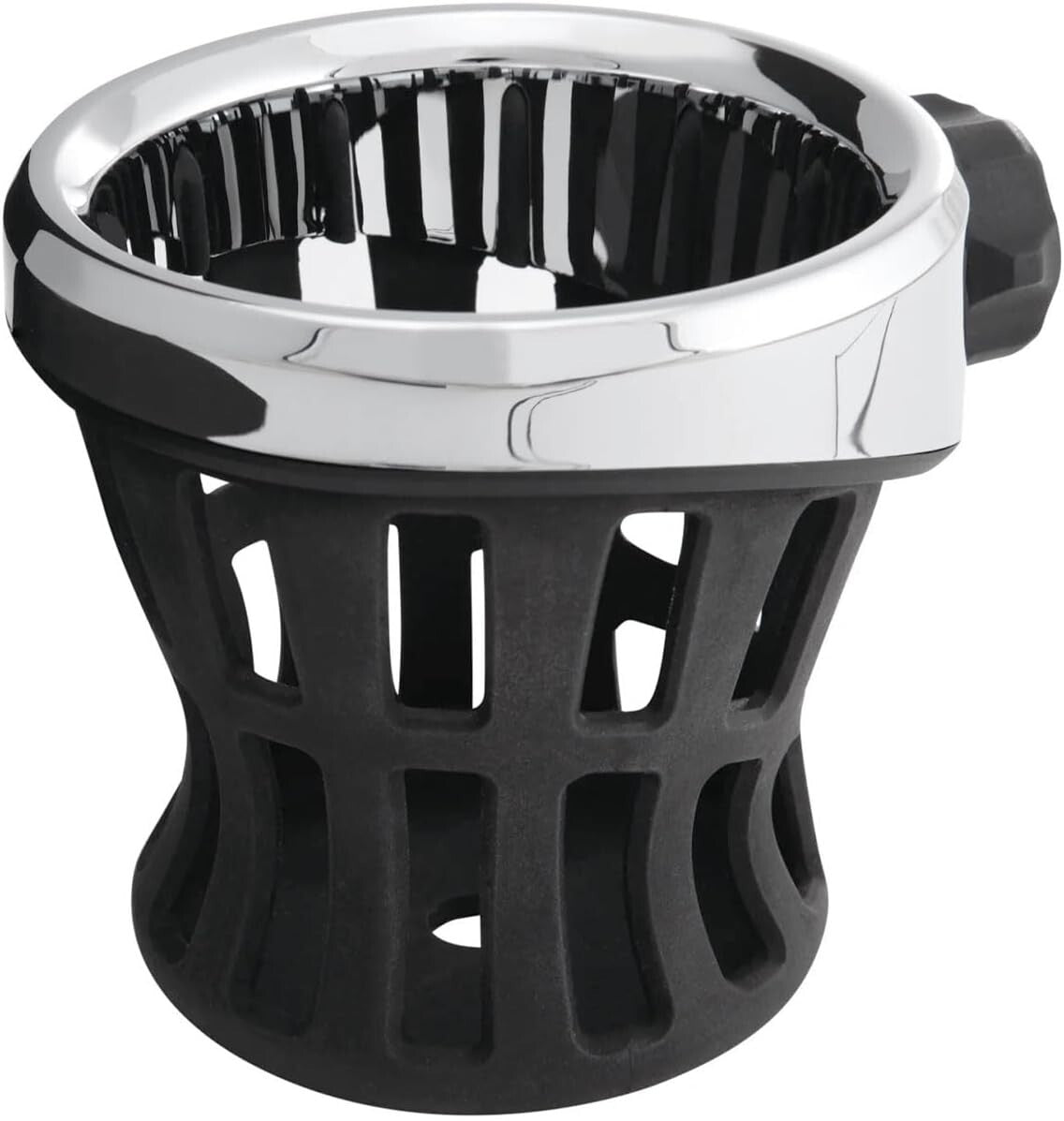 Adjustable Chrome-Plated Drink Holder for Motorcycle - Secure & Scratch-Free