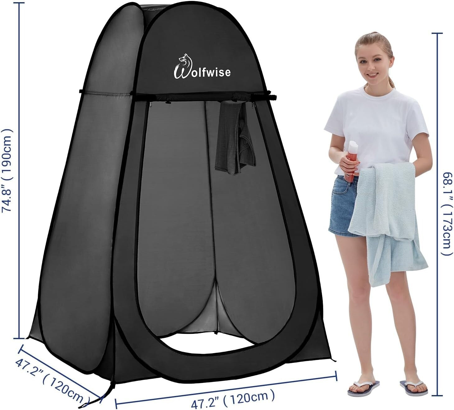 Spacious Pop-Up Changing Tent: Water-Repellent Privacy Shelter for Outdoors