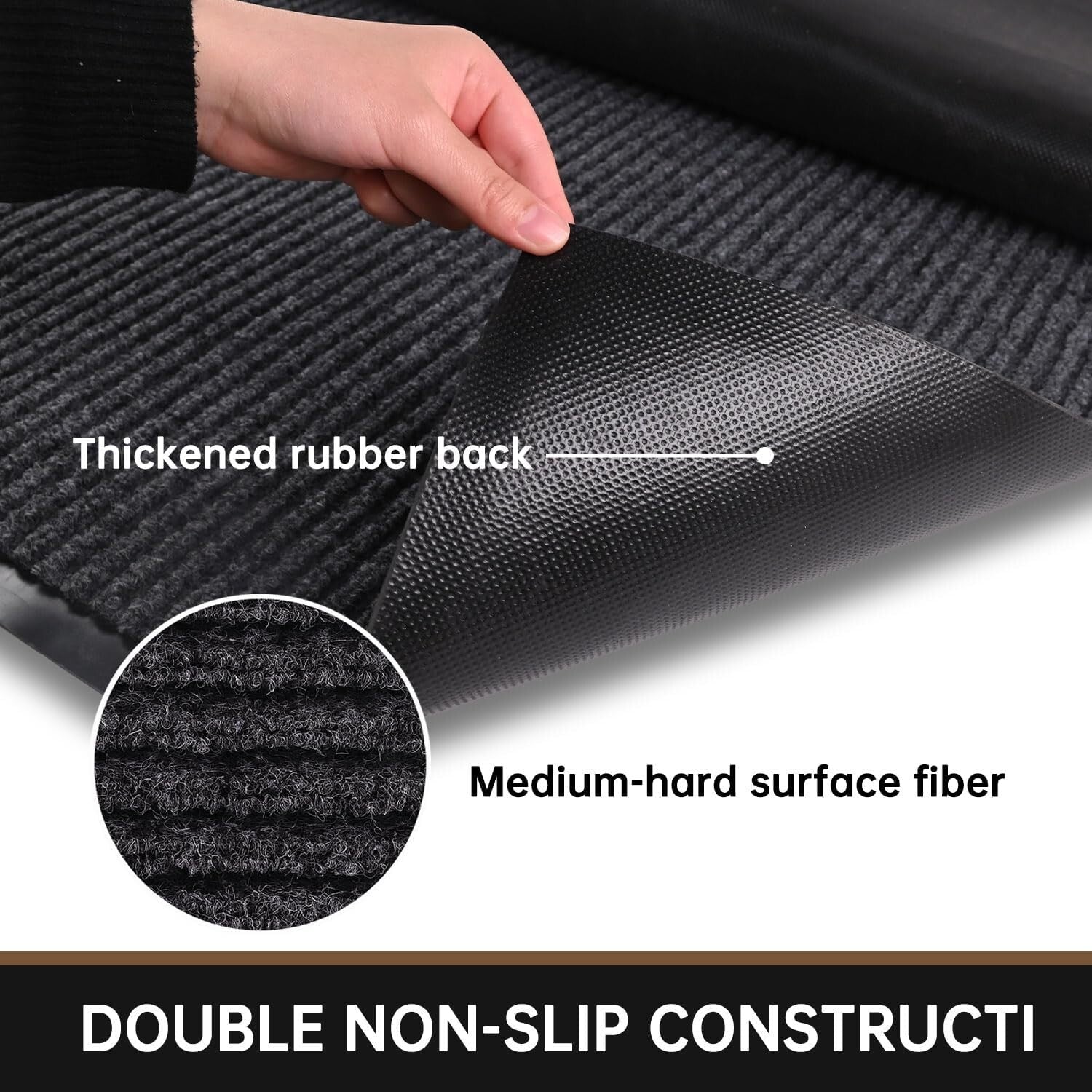 Large 4' x 8' Outdoor Doormat with Non-Slip Grip - Indoor/Outdoor Welcome