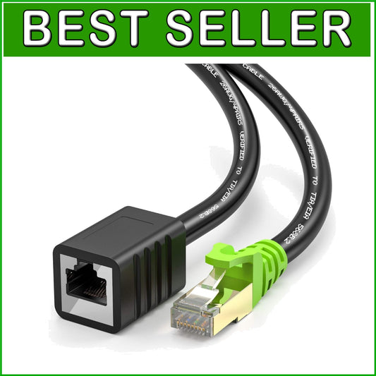 Angled 100ft Cat6a Ethernet Extension Cable with Premium Shielding - RJ45 Design