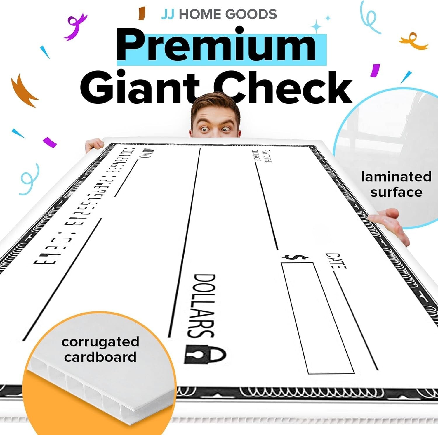 Reusable Dry Erase Big Check - Ideal for Charity, Contests & Presentations