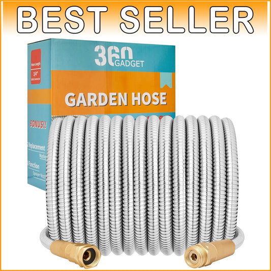 Flexible and Lightweight 50ft Stainless Steel Hose – No Kink & Puncture Proof