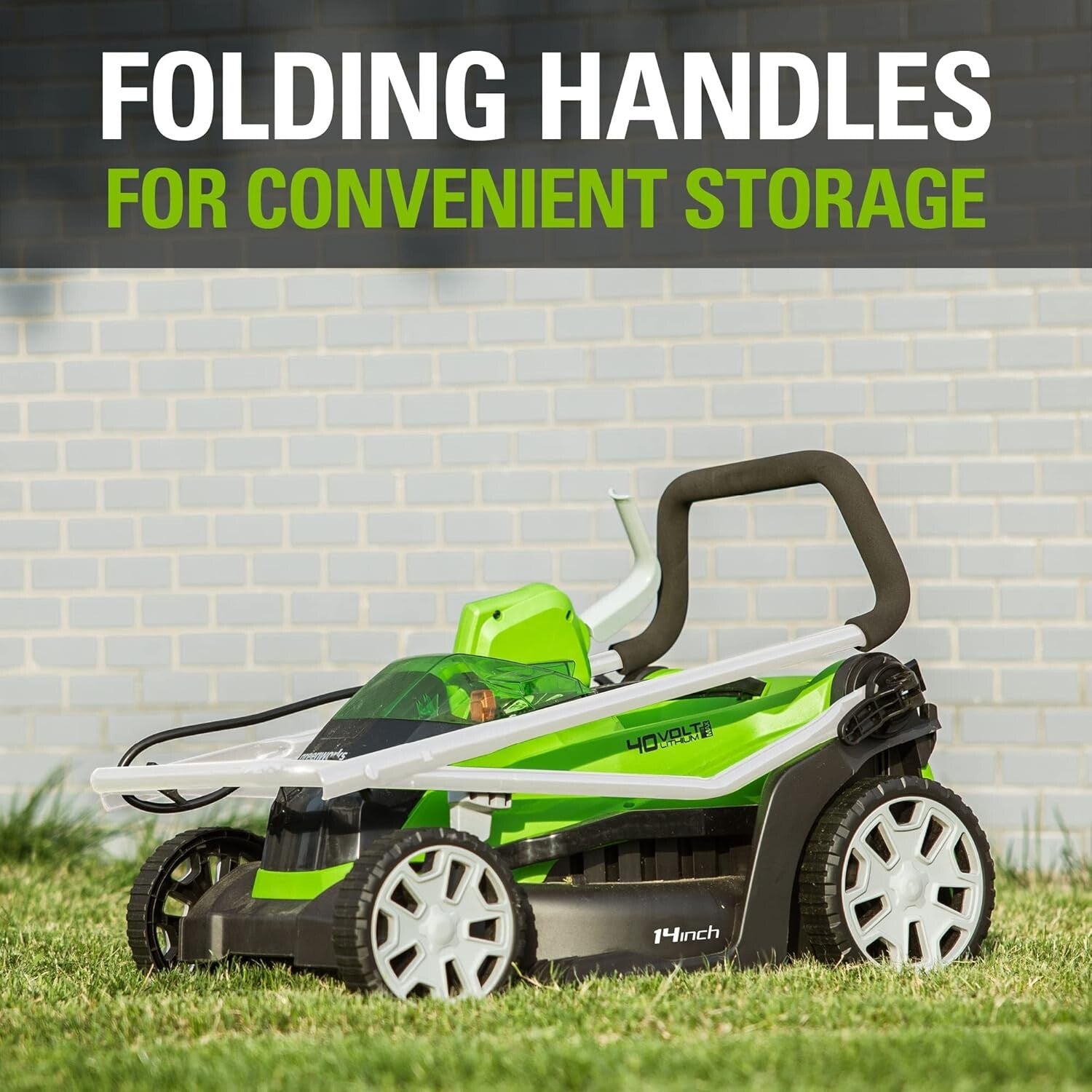 Eco-Friendly 14-Inch Cordless Lawn Mower - Smooth Operation with 3-Year Warranty