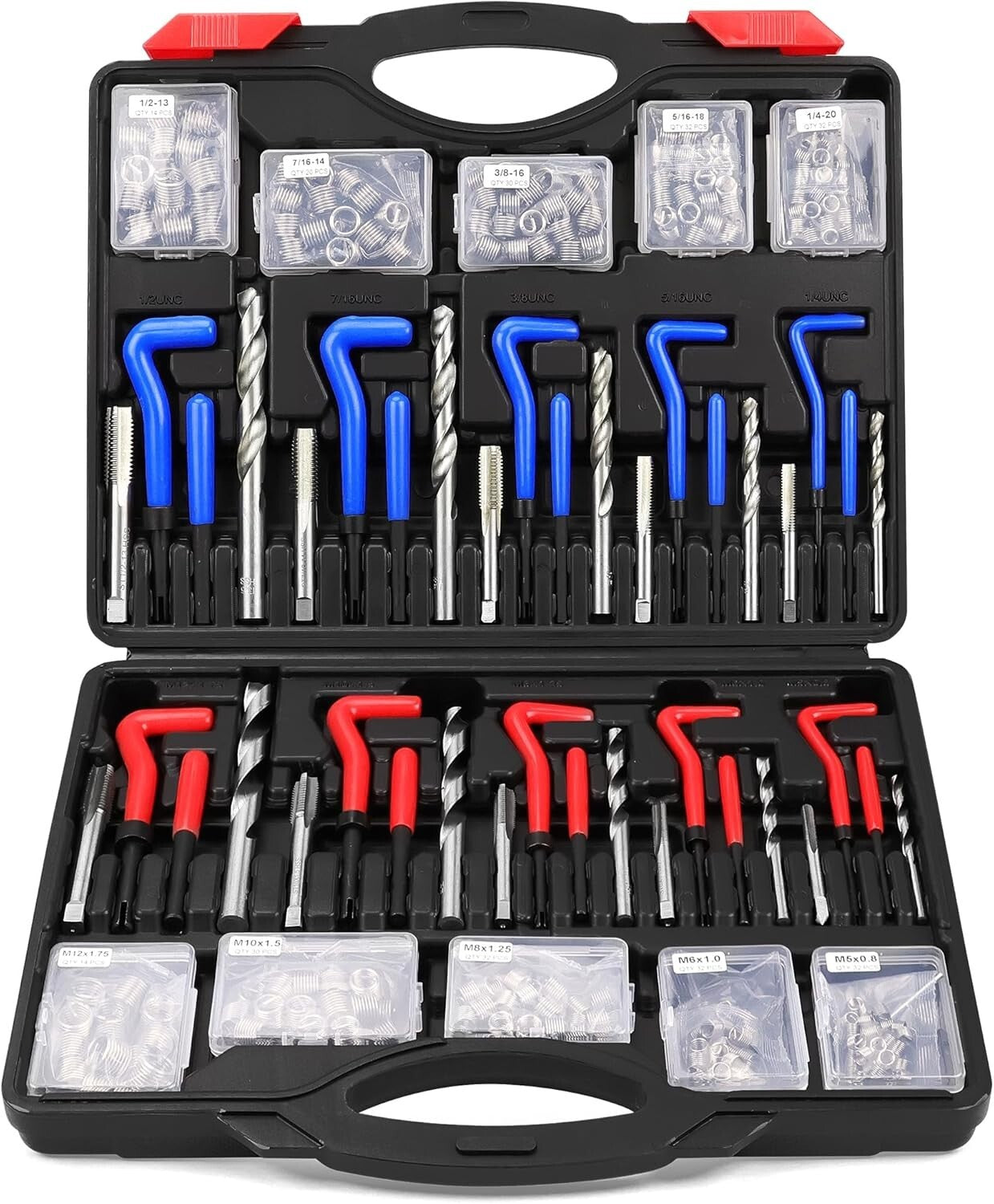 Durable 320-Piece Automotive Heli Coil Set for Rethreading & Spark Plug Repair