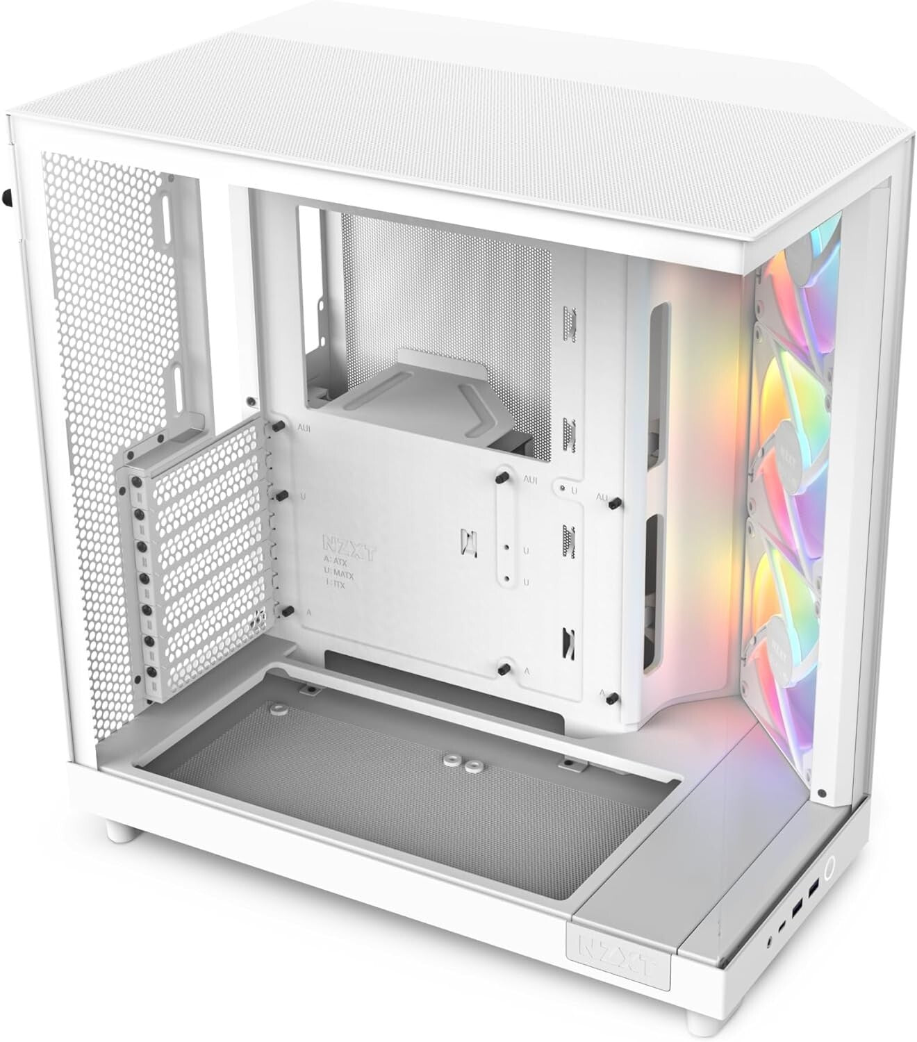 Compact H6 Flow RGB Airflow Case with Dual-Chamber Design & Cable Management