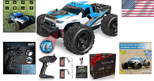 4WD High Speed Remote Control Truck - 1:18 Scale with Long-Lasting Battery Life