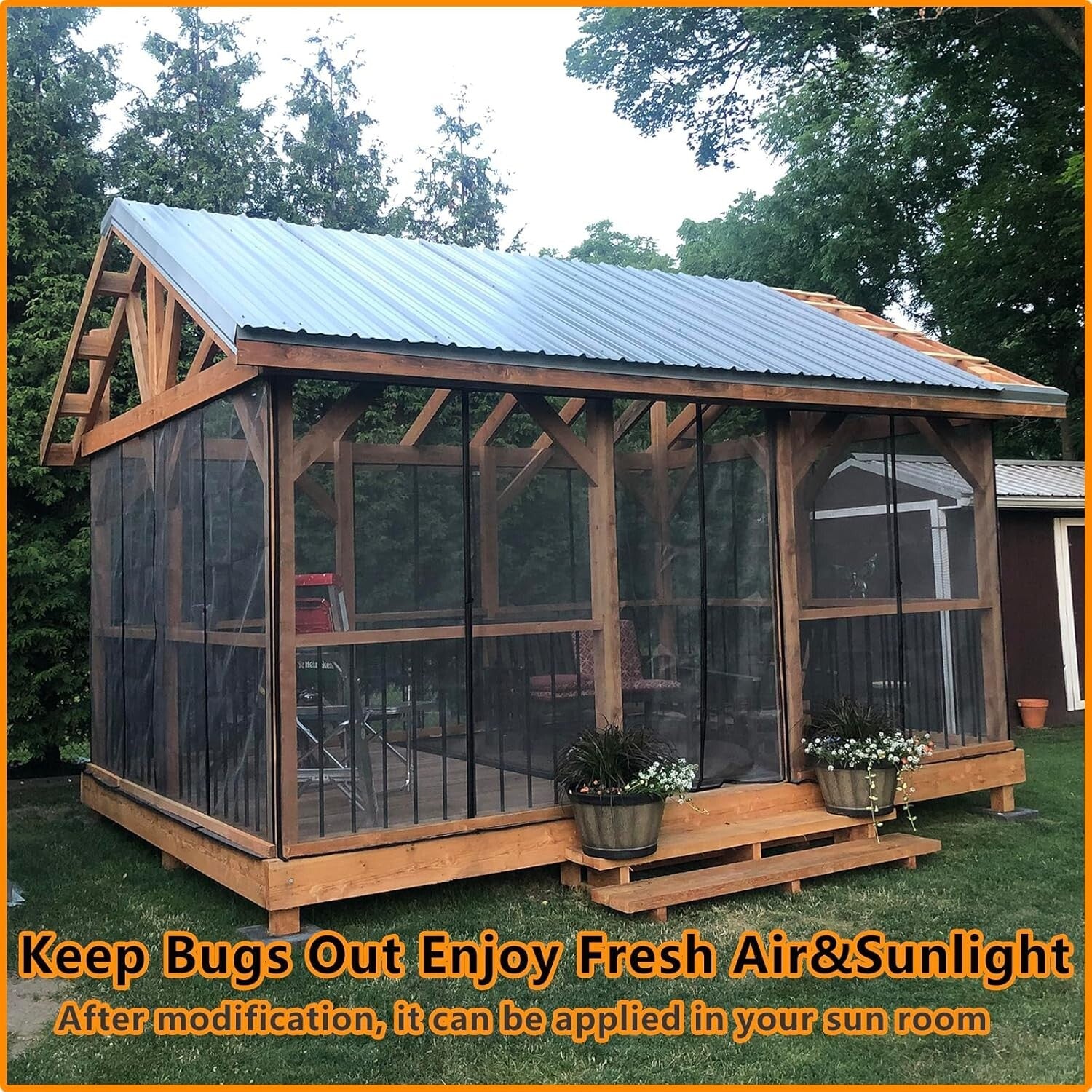 10x7FT Durable Magnetic Garage Screen Door - Fiberglass & Pet-Friendly Access