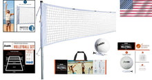 Load image into Gallery viewer, Complete Outdoor Volleyball Set - Portable Net with Poles, Pump &amp; Accessories