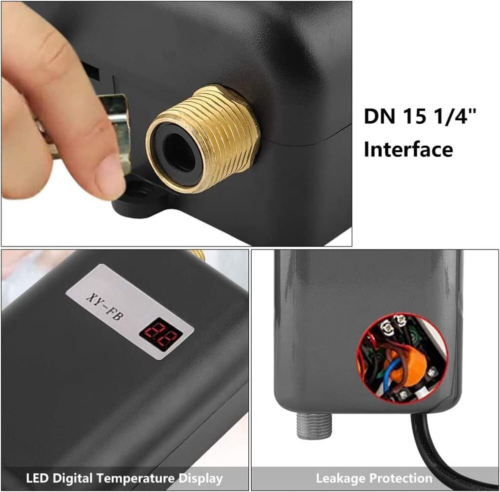 Compact 110V Mini Electric Tankless Water Heater – Instant Hot Water Access