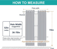 Load image into Gallery viewer, Grey Full Shade Drapes – Pack of 2 Blackout Noise Blocking Panels, 52" x 72"