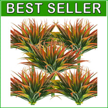 Load image into Gallery viewer, 32Pcs UV Resistant Lush Faux Plants - Red Plastic Grass for Indoor/Outdoor Décor