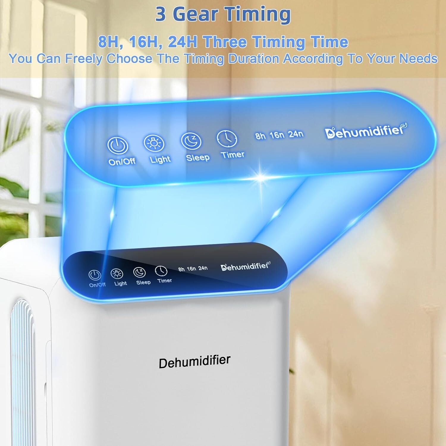 Ultra-Quiet 86oz Dehumidifier for Bedrooms with Aromatherapy & Auto Shut-off