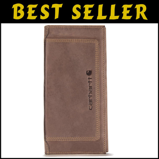 Men's Rugged Leather Triple Stitch Wallet in Brown Rodeo - Durable & Stylish