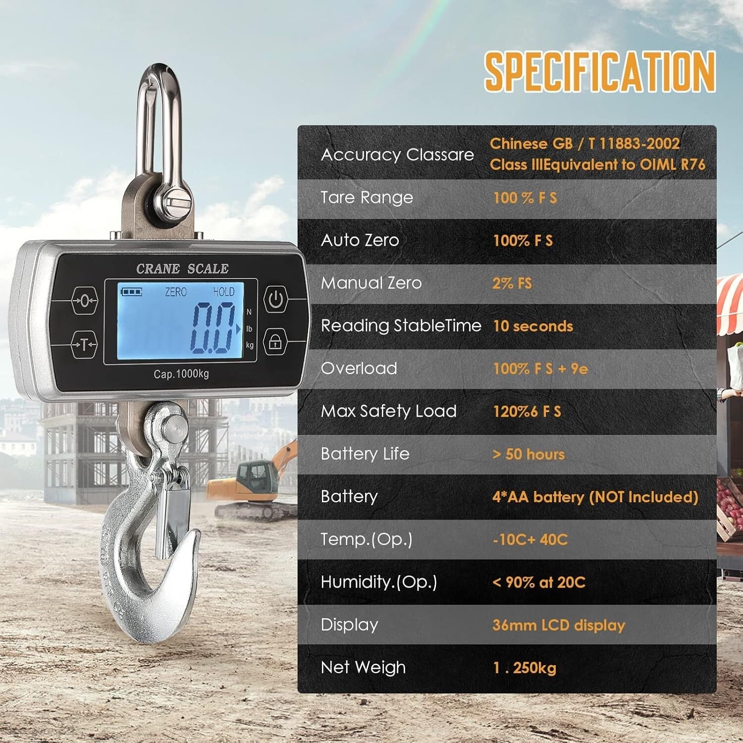 OIML Certified 2200lb Digital Scale - Ideal for Large Game and Industrial Use