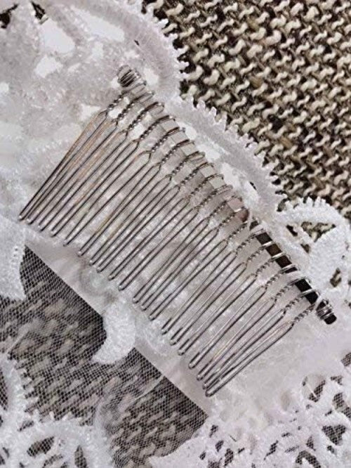 Premium Cathedral Length Tulle Veil with Lace Detailing - 106 Inches of Elegance