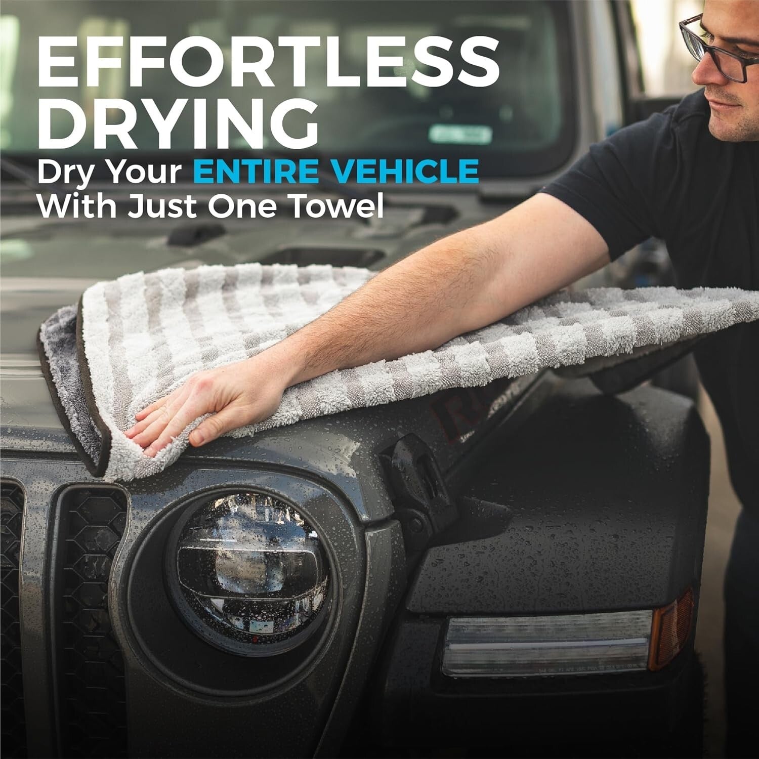 High-Quality Microfiber Car Drying Towel, 900gsm, 30x36, Safe for All Surfaces