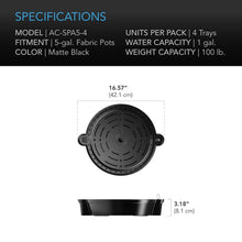 Load image into Gallery viewer, 4-Pack Self-Watering Fabric Pot Base with Auto-Irrigation Reservoir Meter
