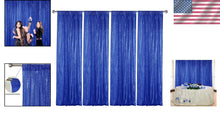 Load image into Gallery viewer, Elegant 4-Piece Navy Sequin Photography Backdrop - 2FT x 8FT Perfect for Parties